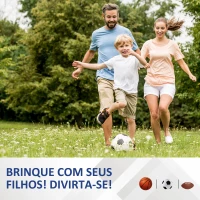 HOMCOM Rede de rebote dobrável para treinamento rebotador ajustável em 5 níveis em ângulo com tubo de aço 100x95x90 cm azul(m-7)