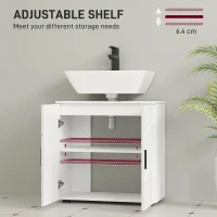 kleankin Under Sink Cabinet with Shelf - White(m-5)