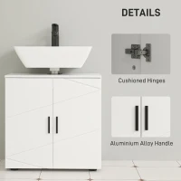 kleankin Under Sink Cabinet with Shelf - White(m-6)