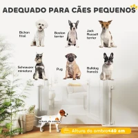 PawHut Barreira de Segurança para Cães Retrátil 0-136 cm  para Cães Pequenos com Botão de Fecho Branco(m-8)