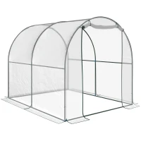 SERRE DE JARDIN TUNNEL TENTE BACHE PVC TRANSPARENT TUBES EN ACIER 2,5X2X2M NEUF 67(m-7)