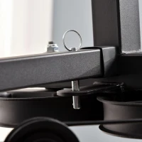 HOMCOM Máquina Multi Estação de Musculação Máquina de Musculação com Estribo para Pernas e Placas de Peso de 45kg para Treinamento Fitness em Casa Academia 148x108x207cm Preto(m-5)