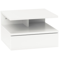 Noptieră Modernă Suspendată cu Sertar 35x32x22.5cm Alb
