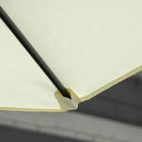 Outsunny Umbrelă de Grădină cu Rotație la 360°, Braț cu Bază în Cruce și Orificiu de Ventilație, Ø256x245 cm, Bej(m-9)