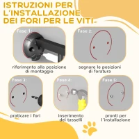 PawHut Cancelletto per Cani Taglia Media a 3 Pannelli con Doppio Sistema di Blocco, 206x90cm, Bianco(m-8)