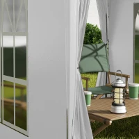 Outsunny Tonnelle de jardin extérieure tonnelle pliante pop-up réglable en hauteur protection UV 2 x 2 m blanc(m-10)