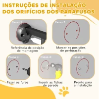 PawHut Barreira para Cães de Aço Barreira de Segurança para Animais de Estimação Dobrável de 3 Painéis Duplo Fechamento 206x90 cm Branco(m-8)