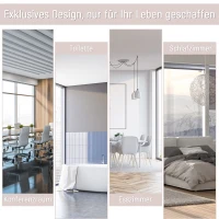 Outsunny Senkrechtmarkise Balkonmarkise Vertikalmarkise Windschutz Seitenrollo Sichtschutz mit Handkurbel Polyesterstoff+Aluminium Grau 250 x 140 cm(m-7)