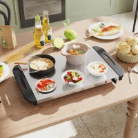 HOMCOM 2-w-1 Podgrzewacz Bufetowy 6,8L 300W ze Stali Nierdzewnej Srebrny(m-4)