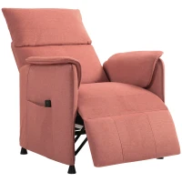 HOMCOM Poltrona Relax Reclinável Elétrica com Função Memória Apoio para Pés Controlo Remoto e Bolsos Laterais 80x83x104 cm Laranja(m-11)