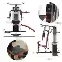 SPORTNOW Máquina Multi Estação Ajustável Multi Estação de Musculação com Placas de Peso de 45 kg 225x175x200 cm Preto(m-3)