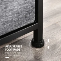 HOMCOM Chest of Drawers with 8 Foldable Drawers, 3-Tier Fabric Bedroom Dresser, Clothes Storage Unit for Bedroom Living Room, Dark Grey(m-7)