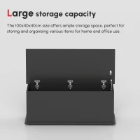 HOMCOM Wooden Storage Box Clothes Toy Chest Bench Seat Ottoman Bedding Blanket Trunk Container with Lid - Black(m-7)