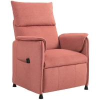 HOMCOM Poltrona Relax Reclinável Elétrica com Função Memória Apoio para Pés Controlo Remoto e Bolsos Laterais 80x83x104 cm Laranja(m-1)