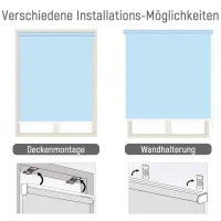 Outsunny Senkrechtmarkise Balkonmarkise Vertikalmarkise Windschutz Seitenrollo Sichtschutz mit Handkurbel Polyesterstoff+Aluminium Grau 250 x 140 cm(m-4)