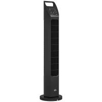 HOMCOM Standventilator, Turmventilator, Klimaanlage, 3 Modi, drehbar, Timer, Schwarz(m-10)