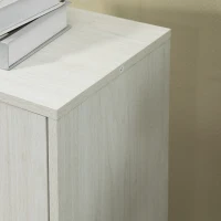 HOMCOM Meuble de rangement buffet commode moderne 1 placard et 4 tiroirs - en bois - pour salon, cuisine, entrée, salle à manger - blanc(m-10)