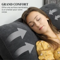 HOMCOM Fauteuil de massage fauteuil relax électrique avec vibration chauffage, inclination manuelle, télécommande inclus, gris(m-7)