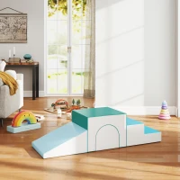 HOMCOM 4-Piece Soft Play Set for Toddlers 1-3 Years, Multi-colored(m-11)