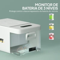 Outsunny Geleira Portátil Elétrica 16,8L 12V-220V Mini Geleira com Compressor Luz LED Ecrã Digital Modos ECO e MAX de -20℃ a +20℃ 59x32x26 cm Creme(m-6)