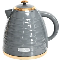 HOMCOM 3kW Rapid Boil Honeycomb Kettle - Grey(m-10)