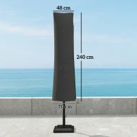 Outsunny Parasol Umbrella Cover - Grey(m-3)