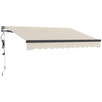 Outsunny 2.5 x 3m Electric/Manual Awning, with Remote - Beige(m-1)