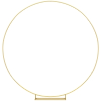 Outsunny Arco de Jardim de Metal Redondo Arco de Decoração com Revestimento em Pó para Plantas Trepadoras Flores Decoração 230x28x234 cm Dourado