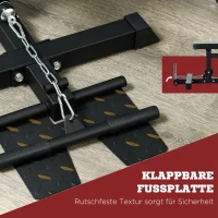 SPORTNOW Wieża do podciągania, siłownia domowa dla aktywnych, ćwiczenia na ramię, plecy, bez ciężarów, sprzęt fitness, stal, skóra ekologiczna, czarna(m-7)