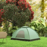 Outsunny Tente de camping 2 personnes camouflage tente dôme légère ventilée facile à monter avec portes zippées(m-8)