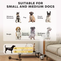 PawHut Portable Raised Dog Bed, Elevated Pet Cot with Breathable Mesh for Indoor Outdoor, for Small Medium Dogs, Light Grey(m-8)