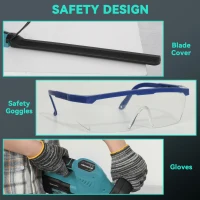 Outsunny 20" Cordless Hedge Trimmer, 18V Electric Hedge Cutter with 51cm Dual Action Blade, 2 x 4000mAh Batteries and Brushless Motor for Garden Branches, Shrubs, Twigs, Blue(m-7)