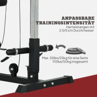 SPORTNOW Wieża do podciągania, siłownia domowa dla aktywnych, ćwiczenia na ramię, plecy, bez ciężarów, sprzęt fitness, stal, skóra ekologiczna, czarna(m-5)