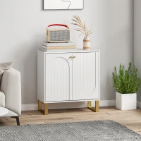 HOMCOM 2-Door Sideboard Storage Cabinet - White(m-2)