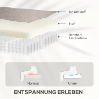 HOMCOM Massagestoel met Opsta-functie, 8 Vibratiemassagepunten, Elektrische Ligstoel met 2 Afstandsbedieningen Lichtbruin(m-6)