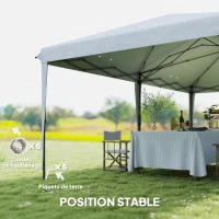 Outsunny Tonnelle 6 x 3 m barnum de jardin pop-up pliant sac inclus acier époxy oxford haute densité blanc(m-7)
