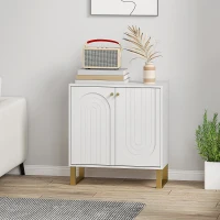 HOMCOM 2-Door Sideboard Storage Cabinet - White(m-9)