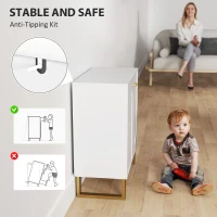 HOMCOM 2-Door Sideboard Storage Cabinet - White(m-6)