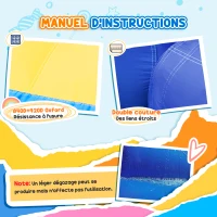 AIYAPLAY Château gonflable avec soufflerie parc aquatique toboggans, trampoline, mur d'escalade, canon, panier de basket(m-5)