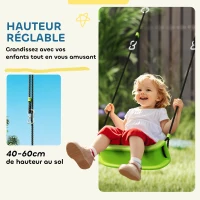 AIYAPLAY Portique balancoire enfant 4 en 1 avec sièges et face à face, panier de basket-ball et but de football, charge 135 kg(m-5)