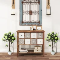 Outsunny Set of Two Faux Rose Trees - Green(m-4)