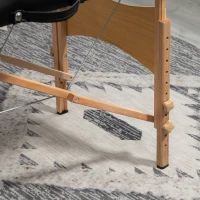 HOMCOM Marquesa de Massagem Dobrável Marquesa com Altura Ajustável 61-88 cm Desenho Ergonómico Fácil de Transportar 185x60 cm Preto(m-4)