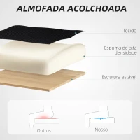 HOMCOM Cadeira de Escritório de Malha com Apoio para a Cabeça Suporte Lombar Apoio para os Pés Função de Inclinação 71x70x109-119 cm Preto(m-7)