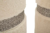 Mauro Ferretti Puff cu Depozitare Saint-Moritz Crem Set 2 Buc cm Ø 40x47-32x37(m-3)