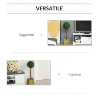 Outsunny Alberello Bosso Artificiale con Vaso Pianta Finta Altezza 87cm per Interno ed Esterno, Verde chiaro e scuro(m-4)