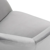 HOMCOM Set di 2 Sedie per Sala da Pranzo con Braccioli Imbottite e in Velluto, 54x56x74cm, Grigio(m-12)