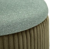 Mauro Ferretti Puff cu Depozitare Bolzano Verde Set 2 Buc cm Ø 38x38-32x27(m-4)
