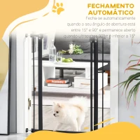 PawHut Barreira de Segurança para Cães Barreira com Largura Ajustável 74-80 cm Barreira para Cães para Escadas e Portas Preto(m-5)
