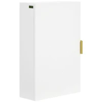 kleankin Dulap pentru Baie Suspendat cu Rafturi Ajustabile, 40x15x60 cm, Alb(m-11)