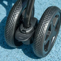 PawHut Wózek dla psa, składany, z oknem z siatki, zdejmowany dach, uchwyt na kubek, koszyk na dole, metalowa rama, szary, 67 x 45 x 96 cm(m-13)